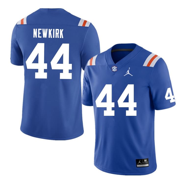 NCAA Florida Gators Daquan Newkirk Men's #44 Nike Blue Throwback Stitched Authentic College Football Jersey GJJ2664IF